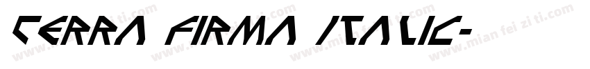Terra Firma Italic字体转换